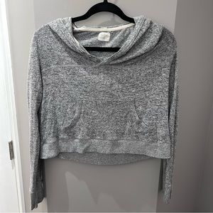 Urban Outfitters Out From Under Gray Cropped Hoodie-Lg